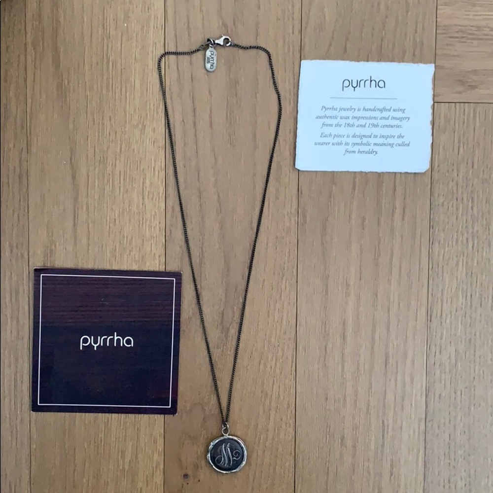 Pyrrha M letter necklace